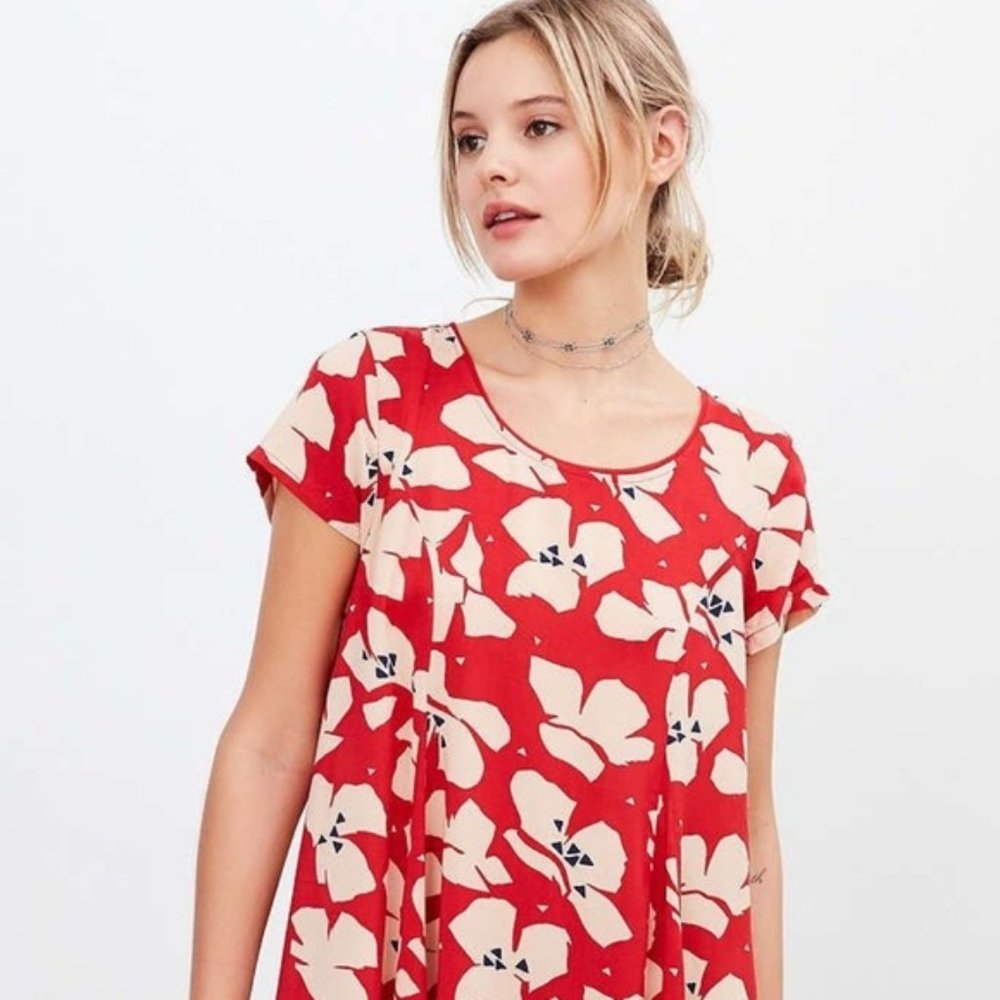 Urban Outfitters Silence + Noise Witchy Red Floral Mini Dress Size XS - Picture 3 of 13